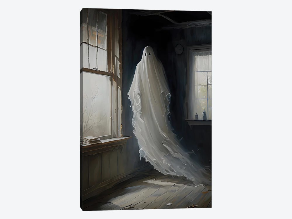 Ghost Haunting Abandoned House by Bona Fidesa 1-piece Canvas Art