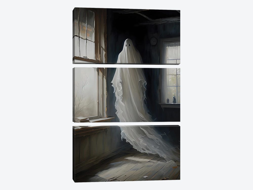 Ghost Haunting Abandoned House by Bona Fidesa 3-piece Canvas Artwork
