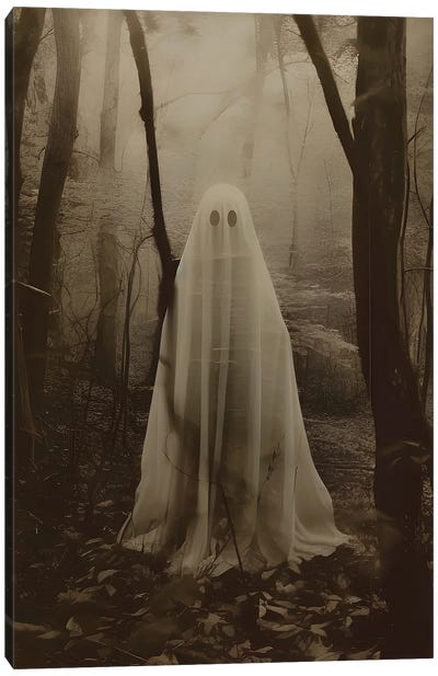Ghost Of The Forest Canvas Art Print - Halloween Art