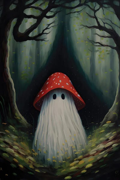 Mushroom Ghost by Bona Fidesa canvas print