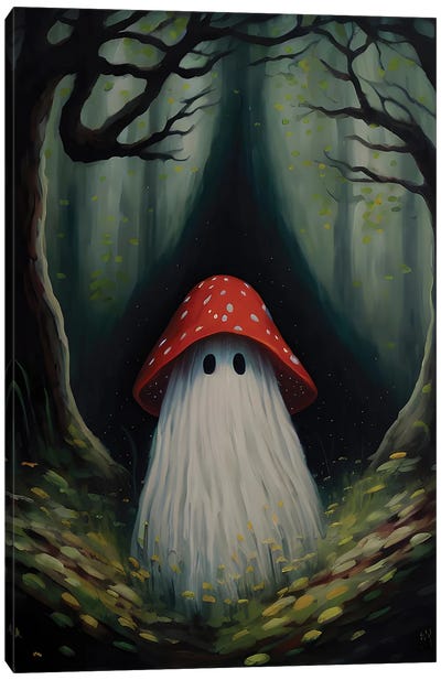 Mushroom Ghost Canvas Art Print - Bona Fidesa