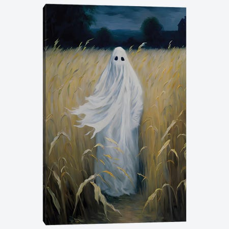 Ghost Standing In A Cornfield Canvas Print #BFD667} by Bona Fidesa Canvas Artwork