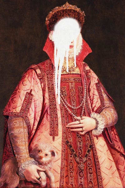 Altered Vintage Queen Portrait II by Bona Fidesa art print