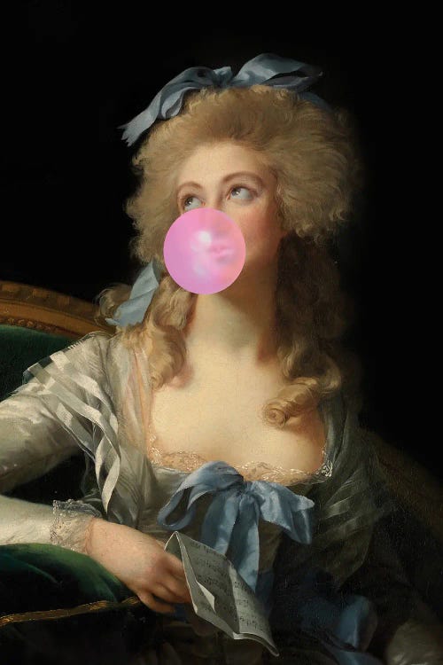 Bubblegum Woman Portrait