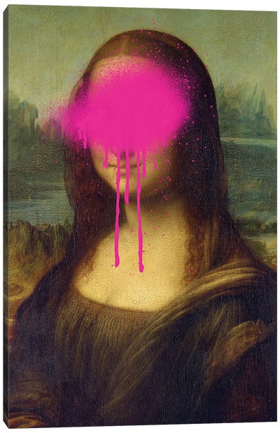 Mona Lisa Spray Paint Canvas Art Print - Mona Lisa Reimagined