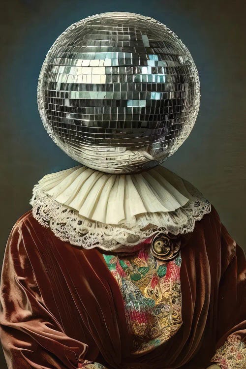 Disco Ball Collage Portrait