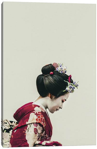 Geisha Portrait Canvas Art Print - Geisha