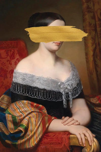 Chic Woman Surreal Portrait by Bona Fidesa framed wall art