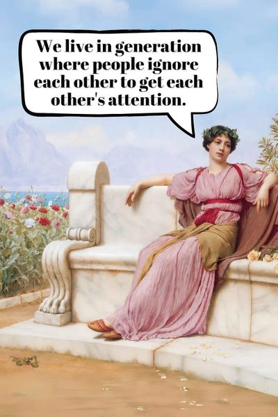 Classical Art, Modern Laughs by Bona Fidesa canvas print