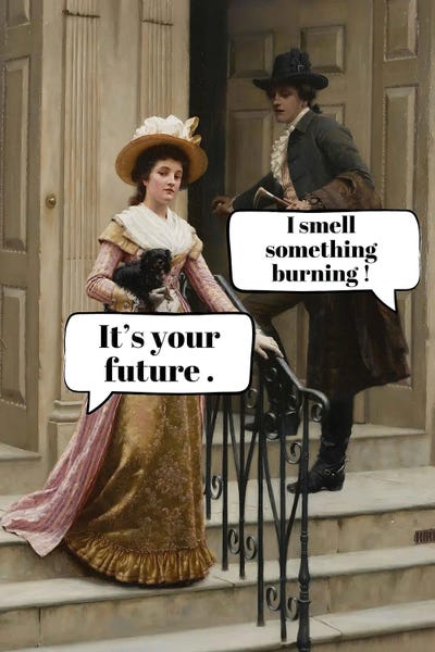 Old Paintings, New Jokes by Bona Fidesa framed wall art