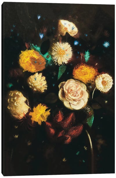 Moody Flower Bouquet II Canvas Art Print - Bona Fidesa