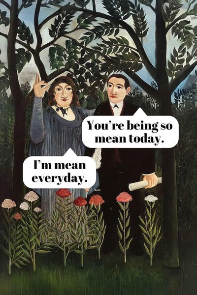 Timeless Art With Contemporary Humor by Bona Fidesa canvas print