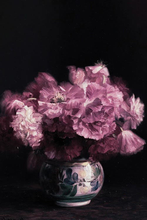 Pink Peonies In Vase