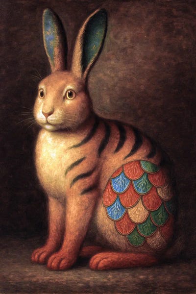 Dreamy Rabbit by Bona Fidesa multi panel art