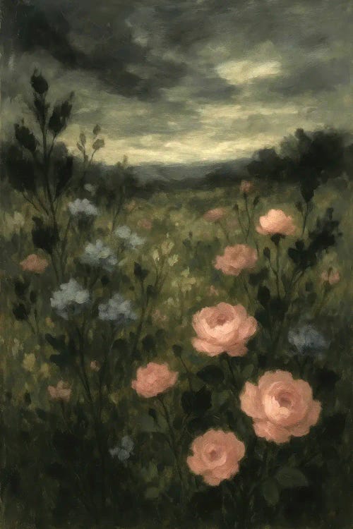 Wildflower Meadow At Dusk