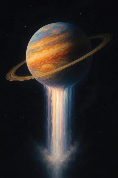 Saturn Waterfall Fantasy by Bona Fidesa multi panel art