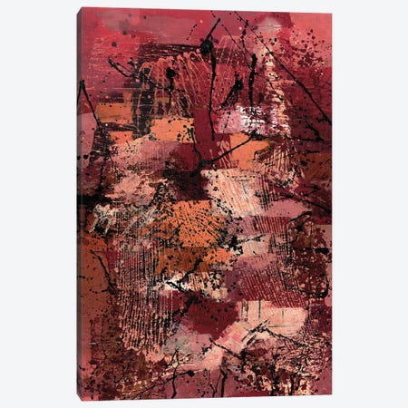 Red Tones Abstract Painting Canvas Print #BFD88} by Bona Fidesa Canvas Print