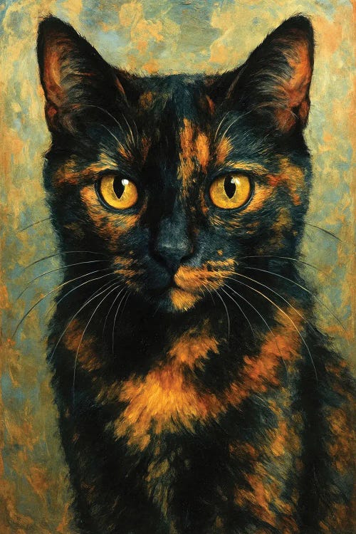 Tortoiseshell Cat Portrait by Bona Fidesa wall art