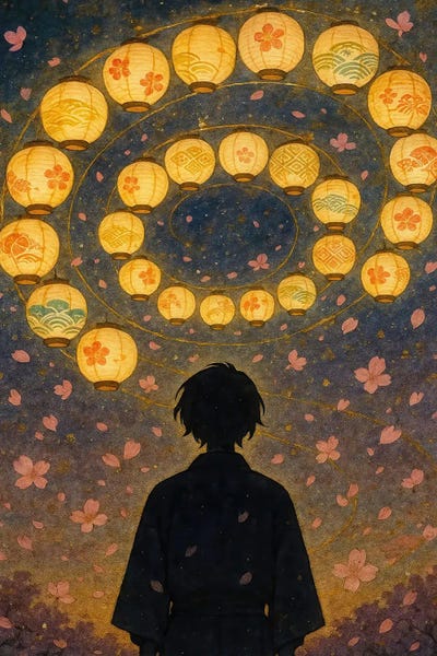 Lantern Festival Night Scene by Bona Fidesa framed wall art