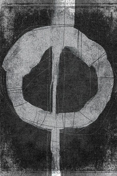 Black And Gray Abstract Painting I by Bona Fidesa art print