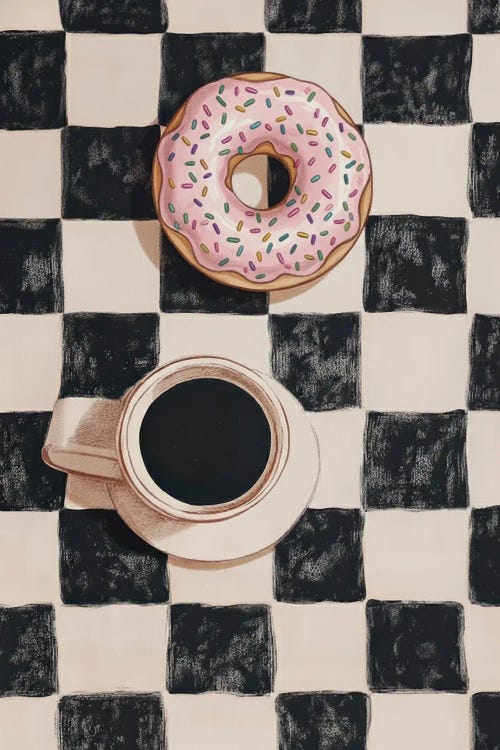 Coffee And Donut by Bona Fidesa wall art