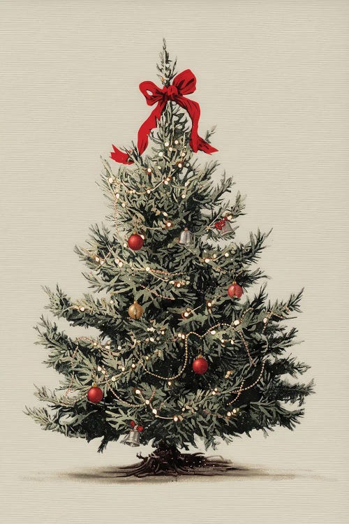 Vintage Christmas Tree by Bona Fidesa wall art