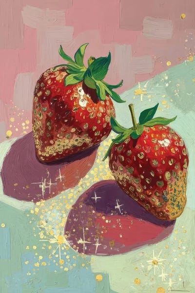 Strawberry Still Life by Bona Fidesa framed canvas print
