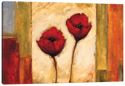 Poppies In Rhythm II Canvas Art Print