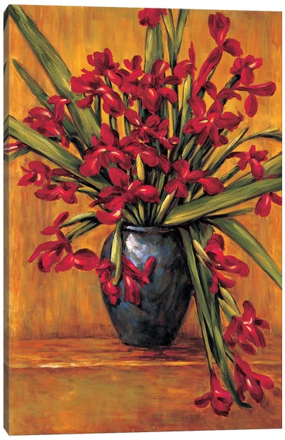 Red Irises Canvas Art Print