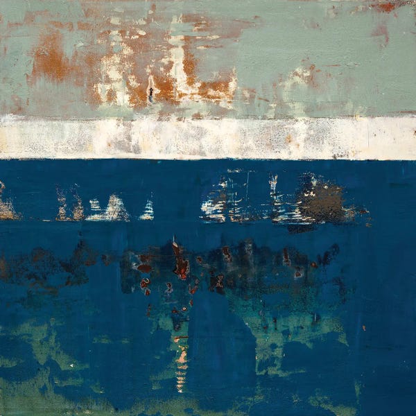 Effortless Earth Tone Abstracts: Wabi-Sabi Blu I by Brigitte Balbinot