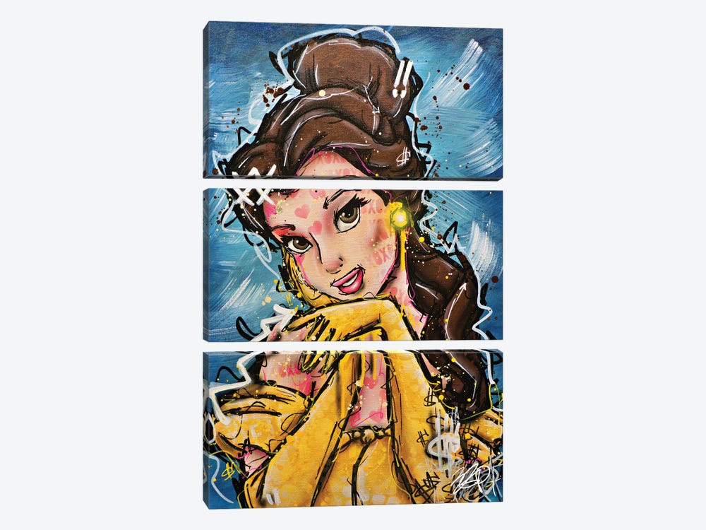 Belle The Beauty by Brian Garcia 3-piece Canvas Print