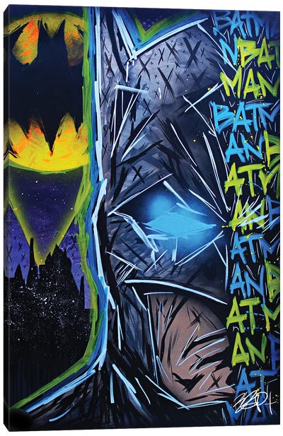 Calling The Bat Canvas Art Print - Justice League