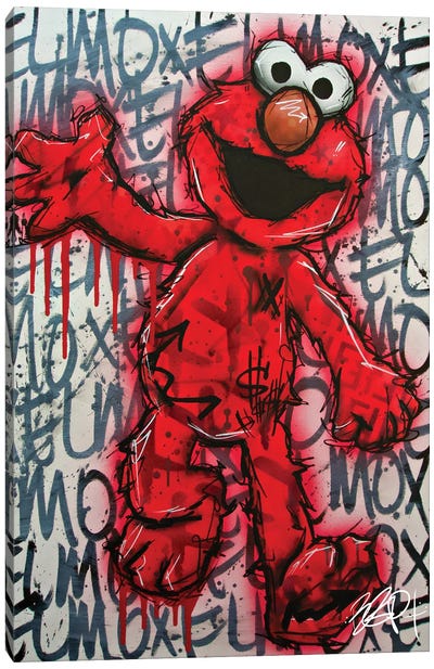 Elmo Canvas Art Print - Best Selling Street Art