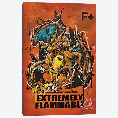 Extremely Flammable Canvas Print #BGC28} by Brian Garcia Canvas Print