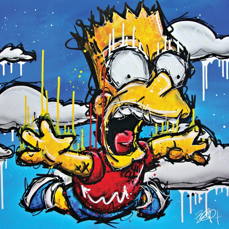 Falling Simpson by Brian Garcia wall art