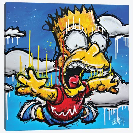 Falling Simpson Canvas Print #BGC29} by Brian Garcia Art Print
