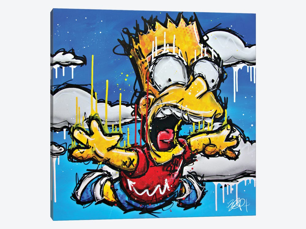 Falling Simpson by Brian Garcia 1-piece Canvas Art Print