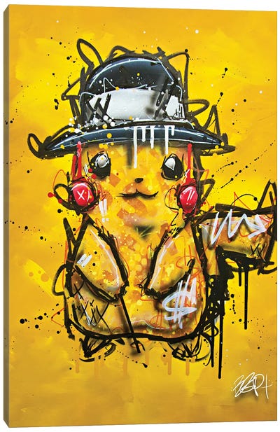 Gangster P Canvas Art Print - Pikachu