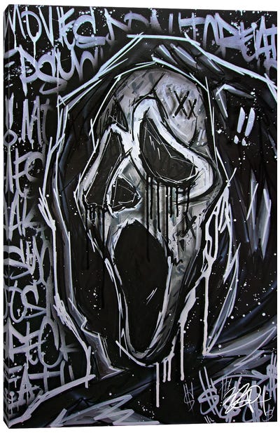 Ghostface Canvas Art Print - Horror Movie Art