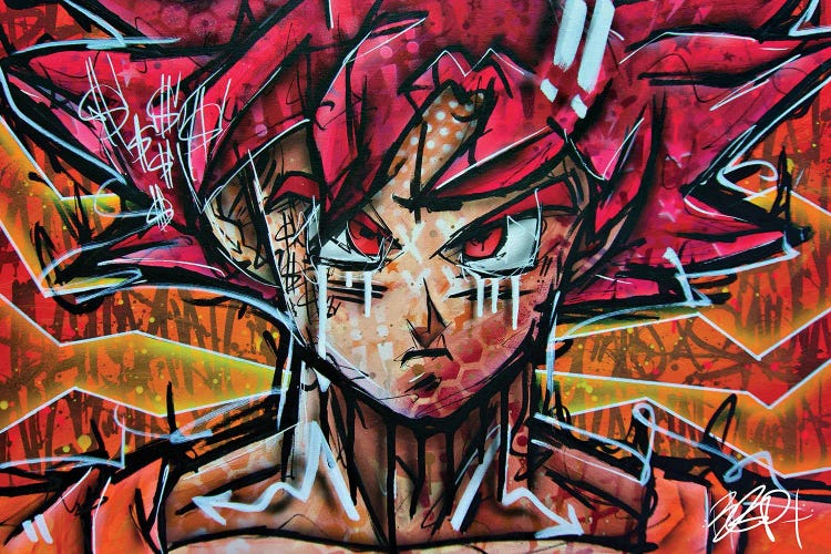 Goku SS God by Brian Garcia wall art