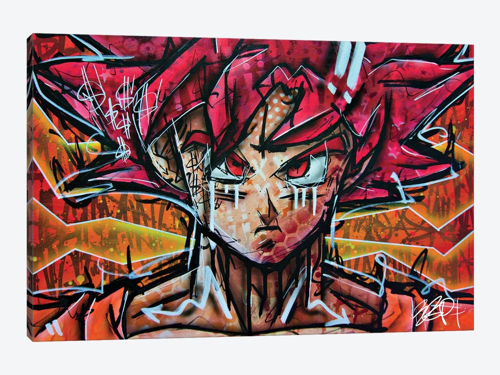 Goku SS God by Brian Garcia 1-piece Canvas Print