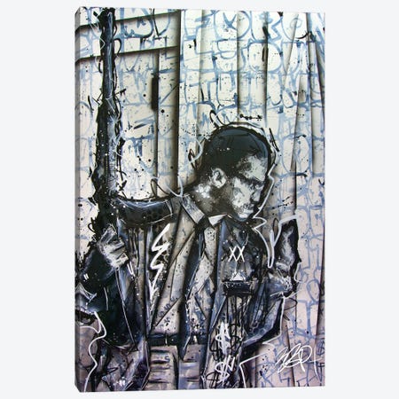 Malcolm X Canvas Print #BGC52} by Brian Garcia Canvas Wall Art