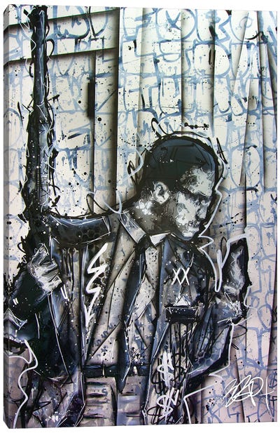 Malcolm X Canvas Art Print - Similar to Banksy