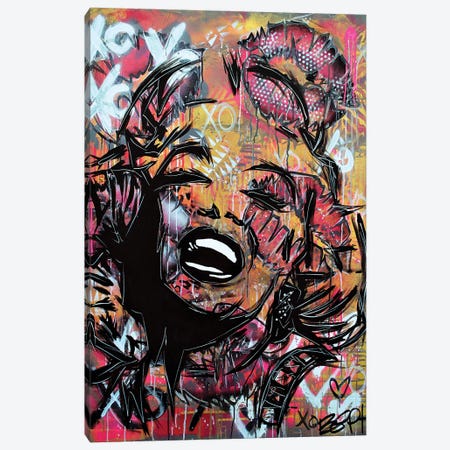Marilyn Monroe XOXO Canvas Print #BGC53} by Brian Garcia Canvas Artwork