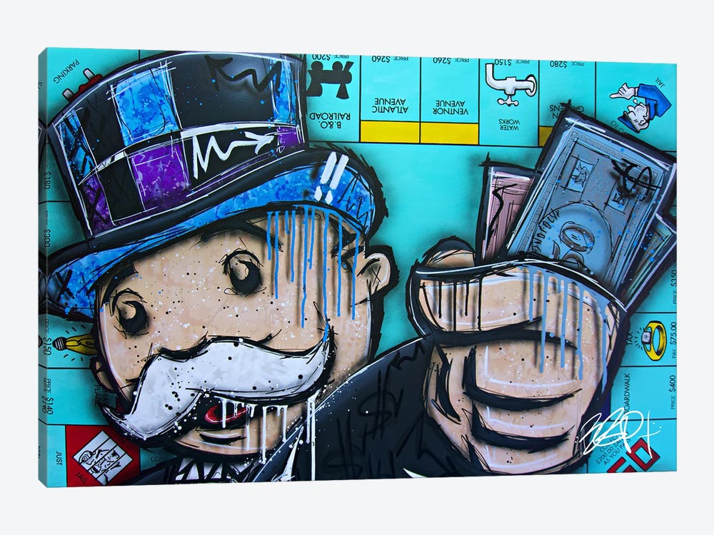 Monopoly art shop  Money design art, Pop art canvas, Doodle art