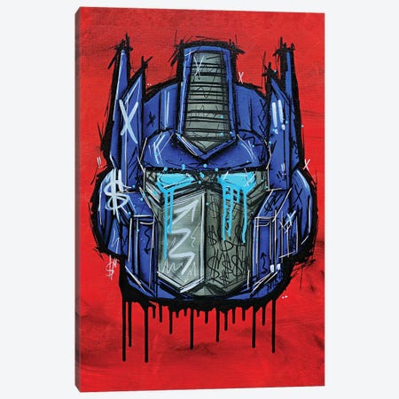 Optimus Prime Canvas Print #BGC61} by Brian Garcia Canvas Art Print