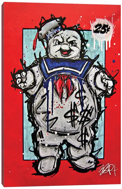 Puffy Canvas Art Print - Stay Puft Marshmallow Man