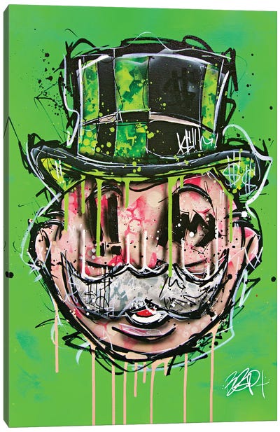 Rich Uncle Green Canvas Art Print - Brian Garcia
