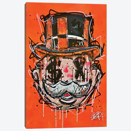Rich Uncle Orange Canvas Print #BGC76} by Brian Garcia Canvas Print
