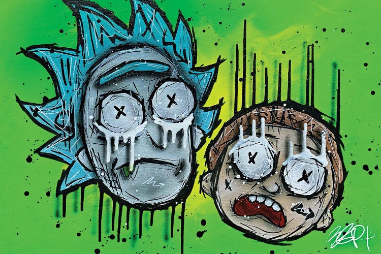 Rick Morty by Brian Garcia wall art